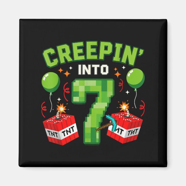 It's My 7th Birthday Boy Gamer Creen’ Into 7 Gamer Magnet (Front)