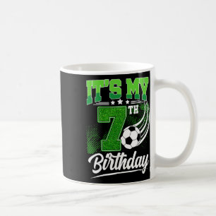 It's My 7th Birthday Boy Soccer Ll 7 Year Old Birt Coffee Mug