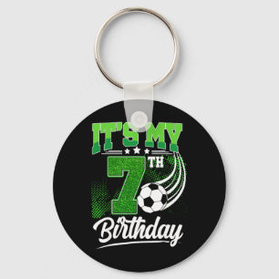 It's My 7th Birthday Boy Soccer Ll 7 Year Old Birt Key Ring