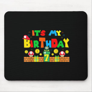Its My 7th Birthday Game Gaming Dad And Mum Family Mouse Pad