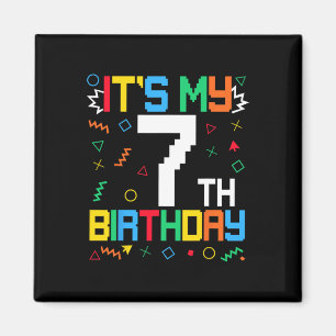 It's My 7th Birthday Gamer Kids Video Game Birthda Magnet