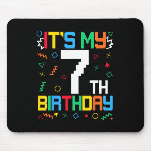 It's My 7th Birthday Gamer Kids Video Game Birthda Mouse Pad
