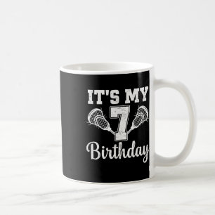 It's My 7th Birthday Lacrosse 7 Year Old Birthday Coffee Mug
