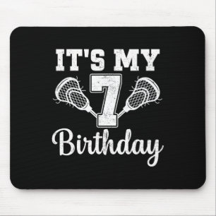 It's My 7th Birthday Lacrosse 7 Year Old Birthday Mouse Pad