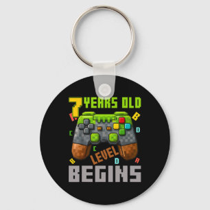 It's My 7th Birthday Pixel Gaming Controller 7 Yea Key Ring