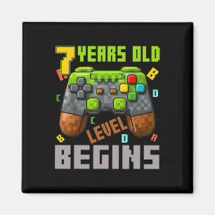It's My 7th Birthday Pixel Gaming Controller 7 Yea Magnet