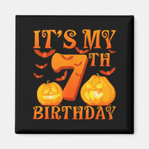 Its My 7th Birthday Pumpkins 7 Years Old Halloween Magnet