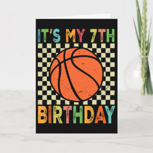 It's My 7th Birthday Sketll 7 Year Old Player Love Card
