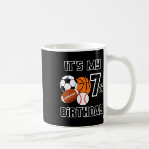 It's My 7th Birthday Soccer Bysketbyll Bysebyll Fo Coffee Mug