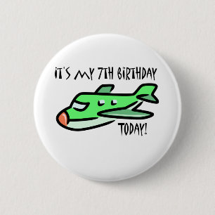 It's My 7th Birthday Today 6 Cm Round Badge