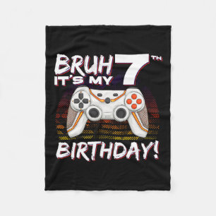 It's My 7th Birthday Video Game 7th Birthday Gamin Fleece Blanket