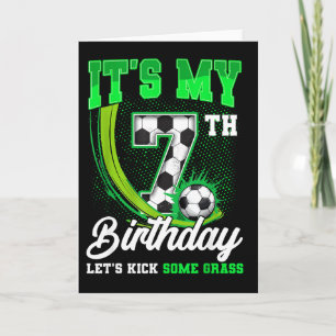 Its My 7th Soccer Birthday Boy Funny 7 Year Old Bd Card