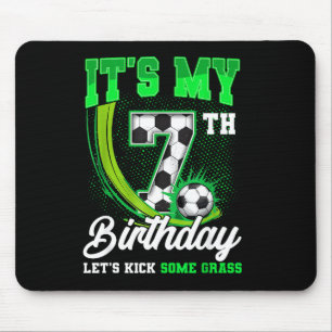 Its My 7th Soccer Birthday Boy Funny 7 Year Old Bd Mouse Pad