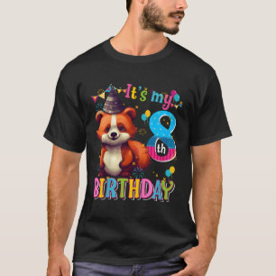 Its My 8Th 8 Red Panda T-Shirt