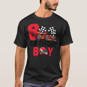 It's My 8th Birthday Boy 8 Toddler Racing Car Driv T-Shirt