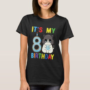 It's My 8th Birthday Boy 8 Year Old Ragdoll Cat T-Shirt