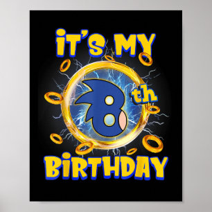 Its My 8th Birthday Boy Family Matching Party Funn Poster