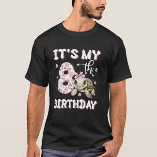 It's My 8th Birthday Cute Turtle Sea Fish Ocean An T-Shirt
