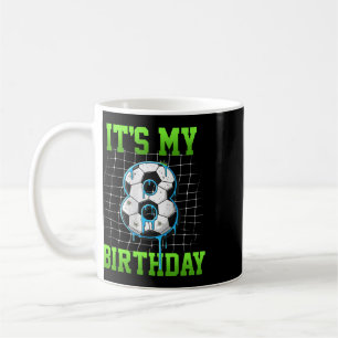 It's My 8th Birthday Funny Soccer Birthday Boy 8 Y Coffee Mug