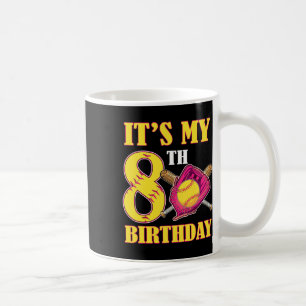 It's My 8th Birthday Girl Softll Theme 8 Years Old Coffee Mug