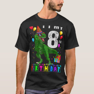 It's My 8th Birthday Happy 8 Year Dinosaur Rex Bda T-Shirt