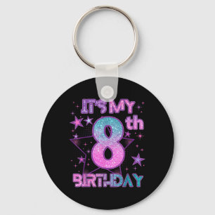 Its My 8th Birthday K-pop Girl 8 Year Birthday Key Ring
