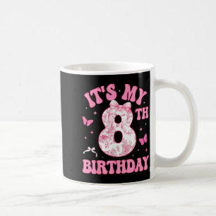 It's My 8th Birthday Nk Coquette Bow 8 Year Old Bi Coffee Mug