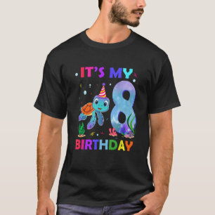 Its My 8th Birthday Sea Turtle 8 Year Old Ocean T-Shirt
