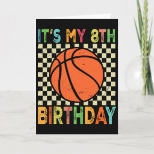 It's My 8th Birthday Sketll 8 Year Old Player Love Card