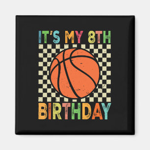 It's My 8th Birthday Sketll 8 Year Old Player Love Magnet