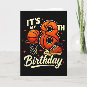 It's My 8th Birthday Sketll Lover 8 Years Old Bday Card