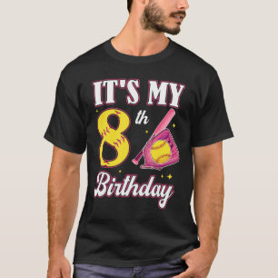 It's My 8th Birthday Softll Girl 8 Year Old Party T-Shirt