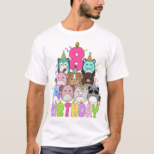 It'S My 8Th Birthday Squish Squad Mallow Girls Kid T-Shirt