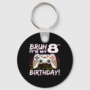 It's My 8th Birthday Video Game 8th Birthday Gamin Key Ring