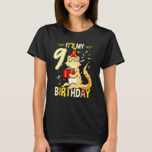 Its My 9th Birthday Bearded Dragon Lizard T-Shirt