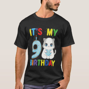 It's My 9th Birthday Boy 9 Year Old Ragdoll Cat T-Shirt