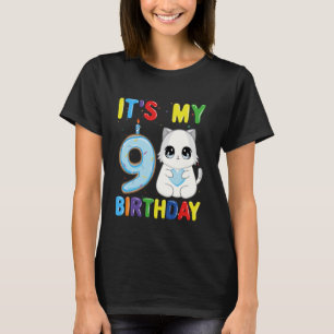 It's My 9th Birthday Boy 9 Year Old Ragdoll Cat T-Shirt