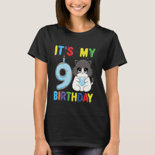 It's My 9th Birthday Boy 9 Year Old Ragdoll Cat T-Shirt