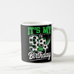 It's My 9th Birthday Boy Soccer Ball 9 Year Old Nu Coffee Mug
