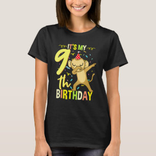 Its My 9th Birthday Dabbing Monkey T-Shirt