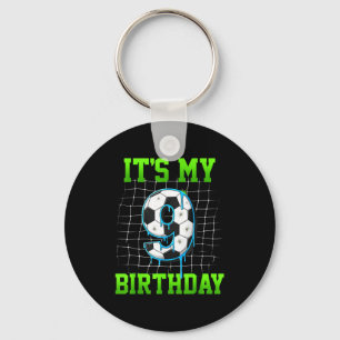 Its My 9th Birthday Funny Soccer Birthday Boy 9 Ye Key Ring