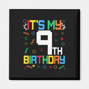 It's My 9th Birthday Gamer Kids Video Game Birthda Magnet