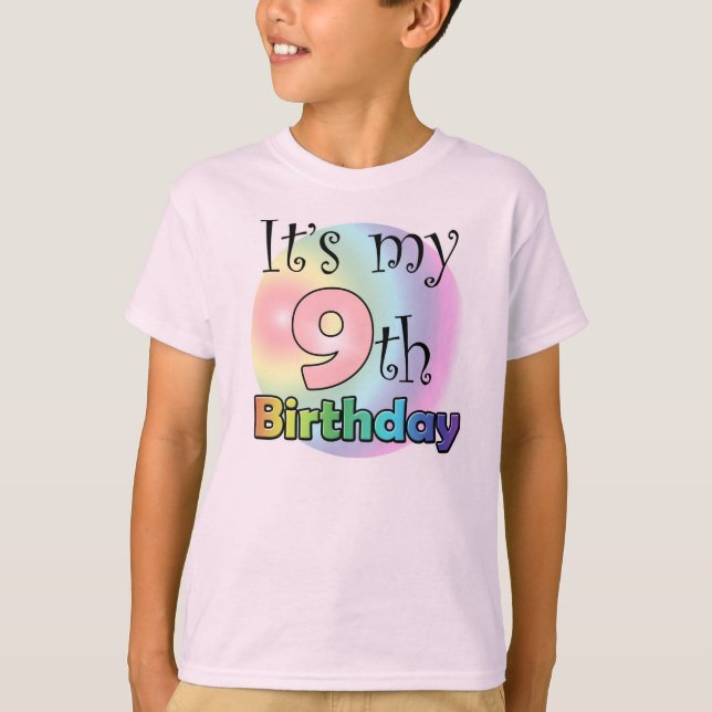 It's my 9th Birthday (girl) T-Shirt (Front)