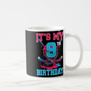 It's My 9th Birthday Hockey 9 Year Old Ice Cream D Coffee Mug