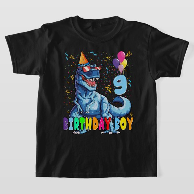It's My 9th Birthday Shirt Dinosaur Party for 9 ye (Laydown)