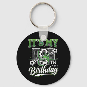 It's My 9th Birthday Soccer Ll Theme 9 Year Old Ch Key Ring