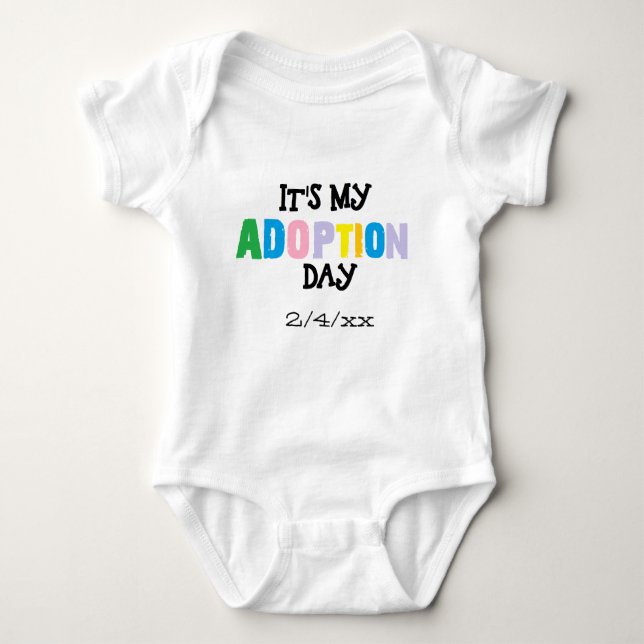 Its my adoption day by ozias baby bodysuit (Front)