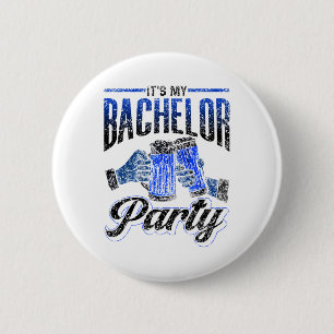 It's My Bachelor Party Bride Groom Team 2  6 Cm Round Badge