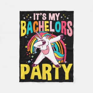 It's My Bachelor Party For Groom Naughty Funny Men Fleece Blanket