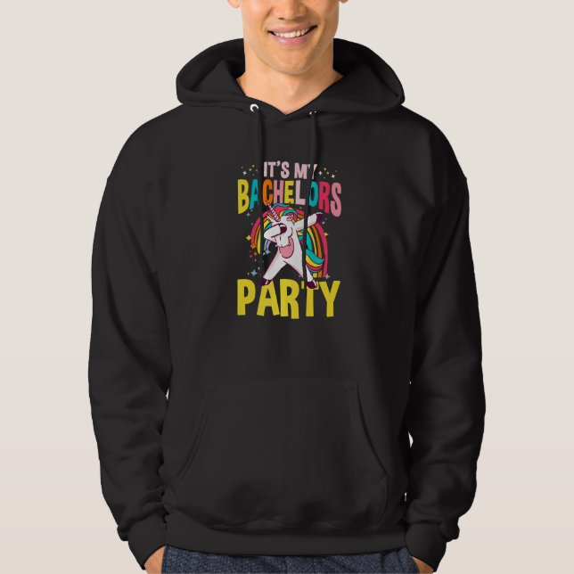 It's My Bachelor Party For Groom Naughty  Men Hoodie (Front)